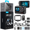 Akaso Brave 8 4K/60FPS 48MP Wi-Fi Dual Screen Aksiyon Kamera ve Aksesuar Seti