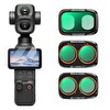 K&F Concept DJI Osmo Pocket 4P CPL Black Diffusion 1/4 ND2-32 Filtre Seti Alüminyum Çerçeveli