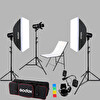 Godox E250 3'lü Paraflaş Set ve Çekim Masası 60x100 CM