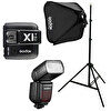 Godox TT685II-C Canon Flaş Full Set (Tepe Flaş - X1 Tetikleyici - Işık Ayağı - 40x40 Softbox)