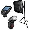 Godox TT685II-C Canon Flaş Full Set (Tepe Flaş - X Pro Tetikleyici - Işık Ayağı - 60x60 Softbox)