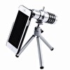 Evimdeyokyok iPhone 5 5S - iPhone 4 4S Uyumlu Alüminyum 14X Optik Zoom Yakından Görüntü Çekme Dürbün