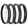 Ayex 40.5 MM Close-Up 4’lü (+1 +2 +4 +10) Optik Cam Metal Çerçeve Taşıma Çantalı Filtre Seti