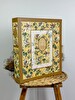 Rabsev 10x15 CM 500 Fotoğraf Kapasiteli Kutulu Çiçek Desenli Lüks Ofset Fotoğraf Albümü Sarı