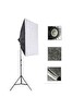 Rabsev Softbox Aydınlatma Seti 50x70 CM 2 Metre Işık Ayağı - Fotoğraf Video YouTube Canlı Yayın