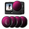 K&F Concept DJI Osmo Action 6 Uyumlu Filtre Seti ND8-PL ND16-PL ND32-PL ND64-PL Vidalı