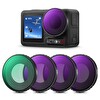 K&F Concept DJI Osmo Action 4-5 Pro uyumlu CPL - ND8 - ND16 - ND32 Filtre Seti