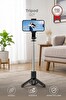 Torima Q21 Siyah Çok Amaçlı Entegre Tripodlu Uzaktan Kumandalı Selfie Çubuğu Tripod
