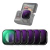 K&F Concept Insta360 Ace Pro 2 Uyumlu 6'lı Filtre Seti PL ND8 ND16 ND32 ND64 ND128