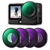 K&F Concept DJI Osmo Action 6 Uyumlu 4'lü Vidalı Filtre Seti CPL ND8 ND16 ND32