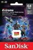 Sandisk Extreme 64 GB 170/80 MB/s MicroSDXC A2 V30 Mobile Gaming Hafıza Kartı SDSQXAH-064G-GN6GN