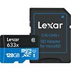 Lexar 633X 128 GB 100MB/s SD Adaptörlü MicroSDXC Hafıza Kartı