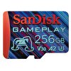 Sandisk GamePlay 256 GB SDSQXAV-256G-GN6XN 190/130MB/s 4K UHD MicroSDXC A2 V30 Gaming Hafıza Kartı