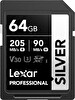 Lexar 64 GB Silver Plus SD UhsI V30 U3 205MB/S Hafıza Kartı