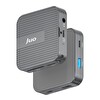 Juo MagSafe Uyumlu Type-C Hub 2230 NVMe SSD Kutusu 4K ProRes Kayıt 4K 60Hz HDMI PD 100W PD SD/microSD Kart Okuyucu AUX 10Gbps USB