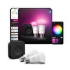 Philips Hue WCA 9W E27 Bridge Pro V3 Dahil Renkli Akıllı Ampül 2'li Pro Başlangıç Seti