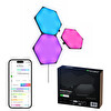 Nanoleaf Shapes Altıgen Akıllı RGBW LED Duvar Paneli Genişletme Paketi 3'lü Siyah - Apple Home Destekli