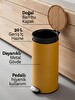 5five Bambu Metal Pedallı 30 L Sarı Çöp Kovası