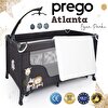Prego Atlanta 70x120 CM Füme Dönenceli Oyun Parkı + Yatak Hediyeli
