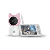 Xenon Smart 3MP 5" LCD Monitör Mobil Kontrol Ninni Çalan Hareket Algılama Gece Görüş Bebek Kamerası Pembe