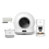 Xenon Smart Akıllı Kamerasız Kedi Tuvaleti Çelik Kase 4 LT Mama Kabı Bataryalı Su Pınarı ve Filtre 4l'lü Pet Seti