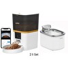 Haustier QQ005 Akıllı Mama Kabı ve WF007L 2'li Set Beyaz