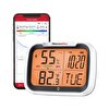 NPO Thermopro TP393 Telefon Kontrolü Saatli Takvimli Ekranlı İç Mekan Sıcaklık Ve Nem Ölçer Termometre