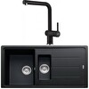 Franke Basis BFG 651 Nero Granit Eviye-Active Plus Doccia 2.0 Batarya Seti