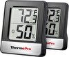 ThermoPro TP49B Mini İç Mekan Dijital Sıcaklık ve Nem Ölçer Termometre 2 Adet