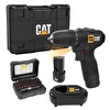Cat DX1160 12Volt/2.0Ah Li-ion Çift Akülü Kömürsüz Profesyonel Şarjlı Darbeli Matkap - DA01901 32 Parça Aksesuar Seti