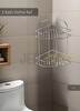Jet's Home Banyo Rafı Mutfak Rafı Paslanmaz Baharatlık 2 Katlı Köşelik Şampuanlık Krom
