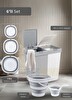 Jet's Home 6'lı Banyo Seti Çamaşır Sepeti Katlanır Badya Katlanır Kova Katlanır Maşrapa BPA Free