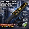 Alpsmart El Tipi Metal Dedektörü - Üst Arama Dedektörü - Şarj Adaptörü ve Pil Dahil
