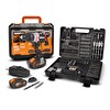 Worx WX354.4SET 20Volt/4.0Ah Li-ion Çift Akülü Kömürsüz Şarjlı Darbeli Matkap  DA01903 201 Parça Delme-Vidalama Uç Seti
