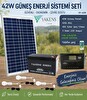Yakens Enerji 42W Hazır Solar Paketi Güneş Paneli Enerji Sistemi 3 Led Ampul - Taşınabilir Telefon Şarjlı Aydınlatma Paketi