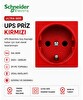 Schneider Electric Ultra ETK21046E UPS Prizi Kırmızı 45x45 MM 16A 250V  2P-PE Vidalı Bağlantı Masa Üstü Topraklı Priz