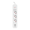 S-Link SPG03TC 1.5 MM Bakır 750 USB Type-C Joule 3'lü Anahtarlı Akım Korumalı Beyaz Priz