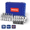 Workpro WP202595 E/T Serisi 3/8" CR-V 34 Parça Ağır Hizmet Tipi Torx Lokma Takımı