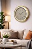 Galaxy Dekoratif Gold Kasa Krem Çerçeve 44.5 CM Duvar Saati