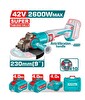 Total TAGLI4260182 42V 230 MM Li-ion Kömürsüz Akülü Büyük Taşlama Makinesi