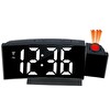 Valkyrie Projeksiyonlu Dijital Masa Saati LED Ekranlı Alarm Snooze Sıcaklık Tarih USB ve 3 AAA Pil Destekli