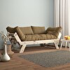 Woodesk Adalar CPT8122-210 Masif Natural-Camel 2'li Kanepe