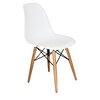 Woodesk Luna SND3005-BYZ Ağaç Ayaklı Beyaz Sandalye