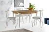 Sweet Home Smart Mercan Safir Meşe Masa - 4 Adet Çapraz Sandalye Takımı