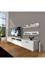 Decoraktiv EKO 220R MDF Parlak Beyaz TV Sehpası