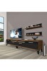 Decoraktiv EKO 220R SLM Silver Ceviz - Siyah TV Sehpası