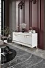Venüs VNS Modüler Kordon Konsol MDF Mebran Kapak Beyaz Gold