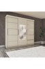 Yılwood 240x210 CM Koton Vizon Sürgülü Gardırop