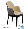 Bengi Ticaret Sandalye 19796 ZUS059 Kolçak Model Gri-Bej Jaguar-Suni Deri Kumaş Ort Ot El Yapım