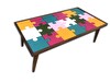 Bengi Ticaret Orta Sehpa 17723 ST Puzzle Bulmaca Kayın Üstü Cam Çocuk Gelişime Destek Ürün